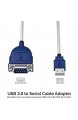 Sabrent USB 2.0 to Serial (9-Pin) DB-9 RS-232 Converter Cable Prolific Chipset Hexnuts [Windows 10/8.1/8/7/VISTA/XP Mac OS X 10.6 and Above] 10-Feet (CB-9PTF)