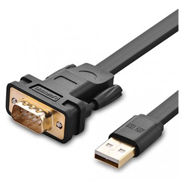 UGREEN USB auf RS232 Seriell Adapter Konverter Kabel/USB-Seriell USB - A/ Stecker - DB9 Serie mit FTDI Chipset kompatibel mit Windows RT/8/7/Vista/XP/Win 10/2000 Mac OS X 10.6 usw. 1m