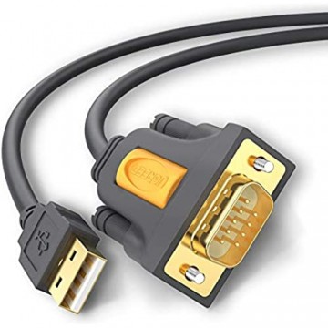 UGREEN USB auf RS232 Seriell Kabel USB Seriell DB9 mit PL2303 Chipsatz (2M)