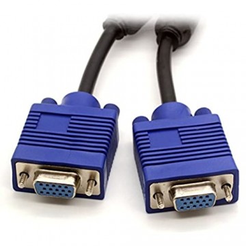 15P VGA-Splitter-Kabel 1 Stecker auf 2 weiblich Y Adapter Monitor-Konverter für PC Video Computer TV-Projektor (Black)