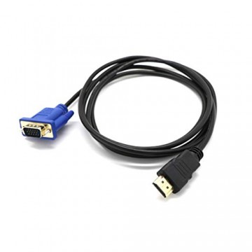 1M HDMI zu VGA D-SUB Video Adapterkabel für HDTV PC Computer Monitor - Schwarz