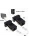 2 x VGA-Stecker auf RJ45-Buchse und 2 x VGA-Buchse auf RJ45-Buchse Ethernet-Adapter Konverter Extender für Video-Signalübertragung