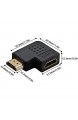 ADWITS Flat HDMI A Stecker auf A Buchse [2er Pack] 270 Grad und 90 Grad HDMI Adapter Combo Schwarz