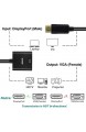 BENFEI DisplayPort auf VGA 2 Stück Vergoldet DP/DisplayPort zu VGA Kabel-Adapter Konverter männlich zu weiblich