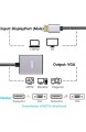 BENFEI DisplayPort auf VGA Adapter Stecker auf Buchse vergoldetes Kabel kompatibel mit Lenovo Dell HP Usw.[Nylon geflochten&Aluminum Alloy]