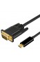 CableCreation 10 Füße USB Typ C (USB-C) zu VGA Stecker auf Stecker Kabel (DP Alt-Modus) für Apple das neue MacBook/Chromebook Pixel/Dell XPS 13 /Yoga 900 /Asus Zen AIO 3M Schwarze Farbe