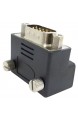 CY D-Sub RS232 9-poliger abgewinkelter 90-Grad-Adapter für Verlängerung von Stecker zu Buchse