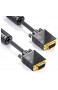 deleyCON 7 5m VGA Kabel 15pol - S-VGA Monitorkabel D-Sub-Stecker 1080p Full HD geschirmt Knickschutz 2 Ferritfilter vergoldete Kontakte - Schwarz