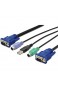 DIGITUS KVM Kabel-Satzfür KVM Konsolen & KVM Switches 1.8 Meter Geeignet für DS-720xx und DS-23100-1 DS-23200-1 DS-23300-1