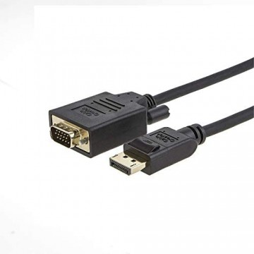 DP zu VGA Kabel [2 Stück] CableCreation 6FT / 1.8m Displayport zu VGA Kabel vergoldetes Standard DP Stecker zu VGA Stecker schwarz