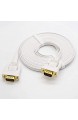 DTECH Thin Flexible 8 m VGA to VGA Cable Male to Male SVGA Cable Computer Monitor Cord High Resolution 1080p for Projectors HDTVs Displays- White