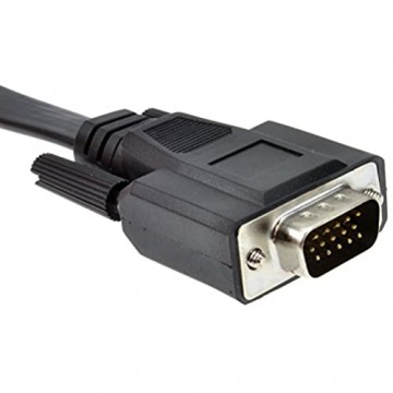 Flach 15 Polig VGA Kabel Für PC Laptop Zum Monitore oder TV Männlich Zum Männlich 3 m [3 Meter/3m]