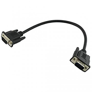 HD 15Pin VGA D-Sub DB15 Kurzes Videokabel Kabel Stecker zu Stecker für Monitor 30cm-Schwarz