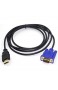 HDMI auf VGA Kabel 1 8 m 1080 P HDMI-Stecker auf VGA-Stecker D-Sub 15-polig Übertragungskabel ohne Konvertierungsfunktion