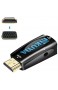 KUYiA HDMI zu VGA Konverter Adapter mit 3.5mm Stereo Audio für PC oder TV BOX ZU TV / Monitor / Projektor / Kompatibel mit Laptop Desktop SONY PS3 PS4 -schwarz