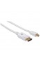 Manhattan Mini-DisplayPort Monitorkabel (Mini-DisplayPort-Stecker auf DisplayPort-Stecker) 1 m weiß