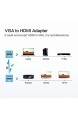 PETERONG VGA zu HDMI Kabel 180cm 1080P@60Hz VGA auf HDMI Adapter mit 3 5mm Audio für PC Laptop TV Box zu Monitor HDTV Projektor Bildschirm