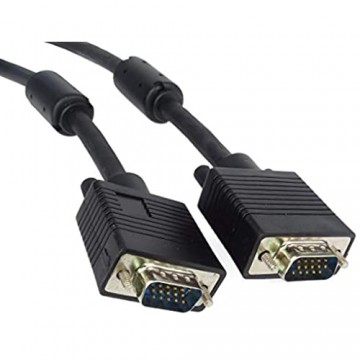 PremiumCord VGA Monitorkabel 2 m M/M HQ (Koax) SVGA Video Monitor Coaxial Kabel für FULL HD 1080p DDC2 schwarz