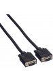 ROLINE VGA Kabel | Monitorkabel mit HD D-Sub Stecker | 1280 x 720 Pixel | Zum Anschluss an ein Notebook Beamer oder PC | Schwarz