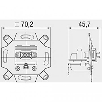 Rutenbeck VGA-Anschlussdose KM-VGA KP Up 0 rw 1-Fach Einsatz/Abdeckung für Kommunikationstechnik 4043921662977