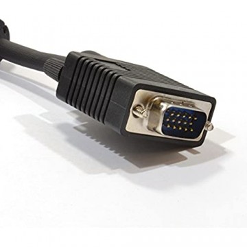 SVGA Video Kabel HD15 Polig Verlängerung Anschlusskabel Männlich Zum Weiblich 2 m Schwarz [2 Meter/2m]