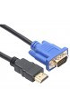ULTNICE VGA Kabel 3M HDMI Gold-Stecker auf VGA Monitor Kabel(ohne eingebauter Chip)
