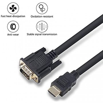 VGA-Eingang zum HDMI-Ausgangs Kabel BENFEI 1.8M VGA von Computer/Laptop zu HDMI von Monitor/TV Kabel Nicht bidirektional