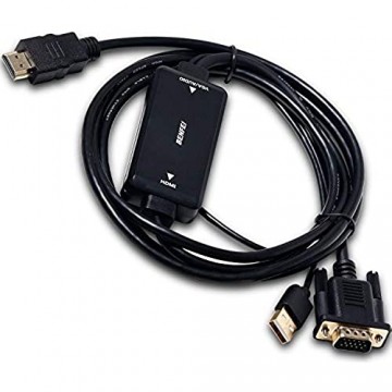VGA-Eingang zum HDMI-Ausgangs Kabel BENFEI 1.8M VGA von Computer/Laptop zu HDMI von Monitor/TV Kabel Nicht bidirektional