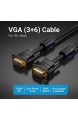 VGA-Kabel von Vention VGA-Stecker auf SVGA-Stecker Video Computer-Monitorkabel mit Ferritkernen Stecker auf Stecker VGA-Kabel vergoldet kompatibel mit Projektoren HDTVs Bildschirmen (8 m)