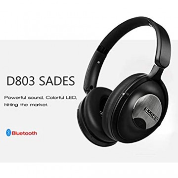 ALIKEEY Kabellose Kopfhörer SADES D803 Leichtgewichtler der drahtlosen Bluetooth mit eingebautem Mikrofon trägt Ohrhörer für iPhone iPad Samsung Huawei xiaomi und mehr