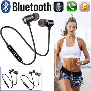 AN Laufendes Bluetooth-Headset In-Ear-Kopfhörer Mit Hängendem Nacken Binaurale Stereo-Funkkopfhörer in HD-Qualität Schwarz