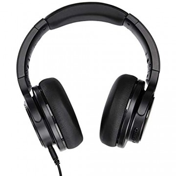 Basics – Kabelloses Over-Ear-Headset mit Bluetooth Micro-USB und 3 5-mm-Audiokabel schwarz