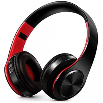 HiFi-Stereo-Kopfhörer Surround-Sound verstellbarer Bluetooth-Kopfhörer aktive Geräuschunterdrückung Over-Ear-Musik-Headset unterstützt SD-Karte mit Mikrofon und FM für Handy Tablet
