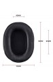 Replacement Sheep Leather Foam Ear Pads Cushions for Audio-Technica ATH-MSR7 ATH-M50x for Sony MDR-7506 MDR-V6 (Black)
