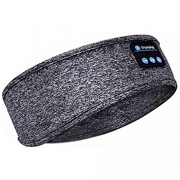 Schlaf-Kopfhörer Bluetooth-Stirnband weich kabellos Musik Sport lange Spielzeit Schlaf-Headsets mit eingebauten Lautsprechern für Training Laufen Yoga Flugreisen (grau-X13)