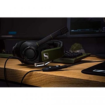 Sennheiser GSP 550 offenes PC-Gaming-Headset mit 7.1 Surround Sound Schwarz/Grün