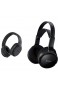 Sony MDR-RF895RK kabellose Kopfhörer (bis zu 100 Meter Reichweite 40-mm-Treiber automatische Frequenzsuche bis zu 20 Stunden Akkulaufzeit) Schwarz & MDR-RF811RK Funkkopfhörer schwarz