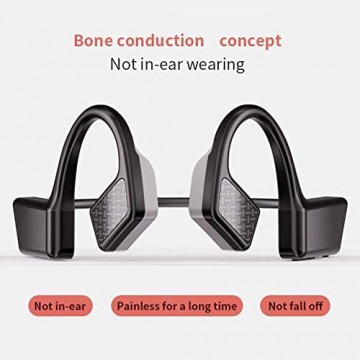 TONGHUA Kopfhörer mit offenem Ohr kabellos Bluetooth 5.0 Freisprecheinrichtung für draußen Schwarz