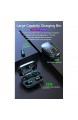 TORENG Kabelloses Bluetooth-Headset BT5.0 wasserdicht Fingerabdruck-Touch-CVC Rauschunterdrückung kompatibel mit iOS- und Android-Geräten und anderen Bluetooth-Geräten (Farbe: schwarz)