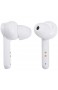 Trevi HMP 0H12E0701 AIR Bluetooth-Kopfhörer mit eingebautem Mikrofon und Touch-Steuerung leicht und komfortabel Tasche/Ladestation wiederaufladbare Lithium-Akkus Weiß