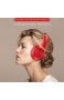 WTTHCC Geräuschunterdrückung Kopfhörer Bluetooth-Kopfhörer Faltbares Stereo-Funk-Headset Mit Mikrofon Und Lautstärkeregler Für Mobiltelefone Ipad iPhone TV Laptop Computer Rot