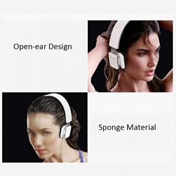 WYH Kabellose Bluetooth-Over-Ear-Kopfhörer aktive Geräuschunterdrückung On-Ear-Kopfhörer tiefer Bass kabelloses Headset mit Mikrofon für Reisen/Arbeit schweißresistent (Farbe: Blau)