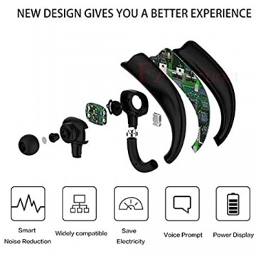 XYBB Bluetooth Kopfhörer Drahtloser Bluetooth-Kopfhörer Business Freisprech-Headset mit Bluetooth-Ohrhörer Für Schwarz