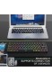 60% mechanische Gaming-Tastatur Bluetooth 4.0 Verkabelte/Kabellose Computer-Tastatur - 63 Tasten Kompakt mit RGB-Hintergrundbeleuchtung 1900 mAh Batterie(Blauer Schalter-Black) QWERTY Layout