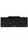 CHERRY KC1000 SC Corded Security Keyboard USB ultraflat Black mit integriertem Smartcard-Terminal (DE) schwarz JK-A0100DE-2