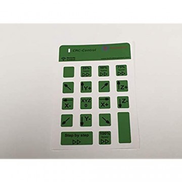 CNC Estlcam Tastatur Aufkleber für Logitech grün