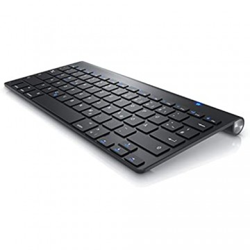 CSL - Bluetooth Tastatur im Mac Style - kabelloses Keyboard - Multimediatasten - QWERTZ-Layout - Für iOS Android Windows - kompatibel mit PC Notebook Mac MacBook Pro Smartphone Tablet