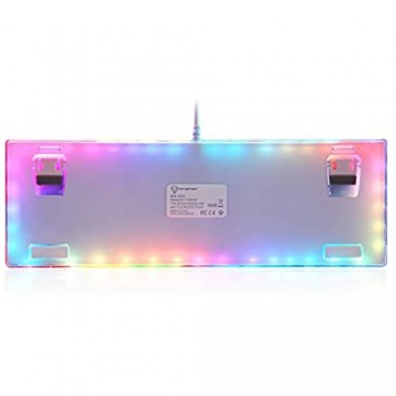 Docooler MOTOSPEED K87S Mechanische Tastatur Gaming Keyboard Wired USB LED RGB Hintergrundbeleuchtung mit 87 Tasten（QWERTY-Layout ）