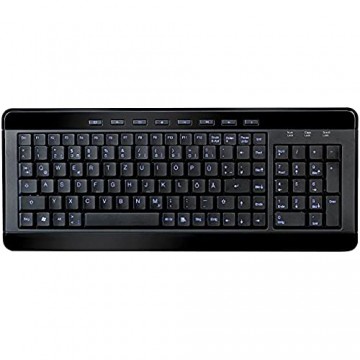 GeneralKeys Tastatur beleuchtet: Kompakte USB-Multimedia-Tastatur Light Key mit Beleuchtung (Beleuchtete USB Tastaturen)