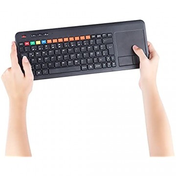 GeneralKeys TV Tastatur: Funk-Tastatur m. Touchpad für Smart-TVs von Samsung u.v.m PC PS3/4 (Smart TV Tastatur)